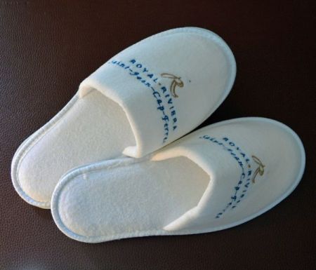 Personalized hotel slippers